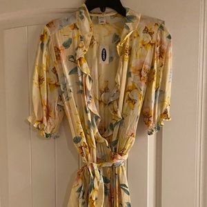 NWT Old Navy Yellow Floral Dress
